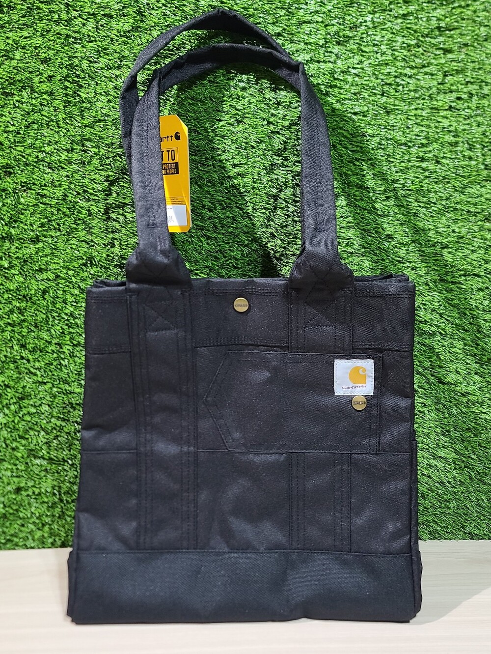 Carhartt Vertical Snap Tote Bag / Black NWT - Picture 2 of 8